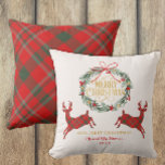 First Christmas Newlywed Holiday Throw Pillow<br><div class="desc">First Christmas Newlywed Holiday Throw Pillow \ Personalized Christmas Keepsake</div>