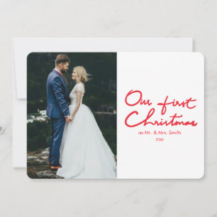 First Christmas   Newlyweds Photo Christmas card