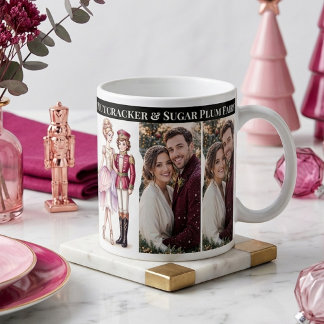 First Christmas Nutcracker Sugar Plum Couple Photo Large Coffee Mug