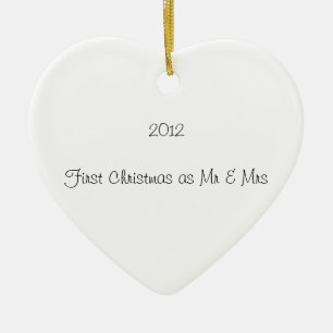 First Christmas Ornament for newly married couple