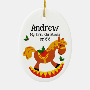 First Christmas Oval Ornament - Customize