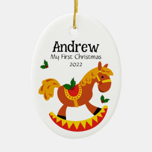 First Christmas Oval Ornament - Customize