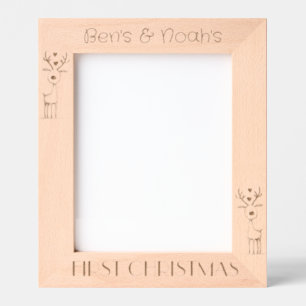 First Christmas, Personalized  8 x 10" Portrait  Etched Frames
