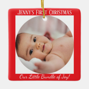 First Christmas Personalized Ceramic Ornament