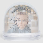 First Christmas Photo Gallery Birth Stats Keepsake