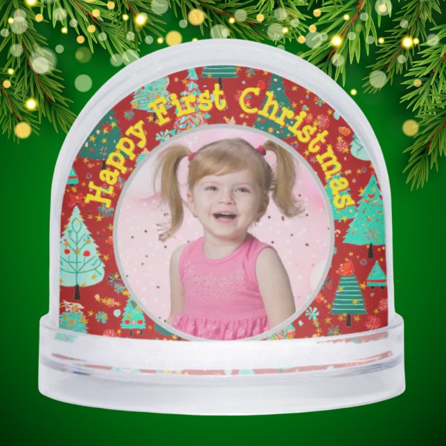 First Christmas Photo Message Snow Globe (Creator Uploaded)