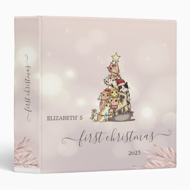 First Christmas, Pine Tree Cats Binder (Front/Spine)
