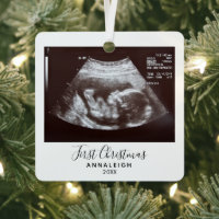 First Christmas Pregnancy Ultrasound Photo Holiday