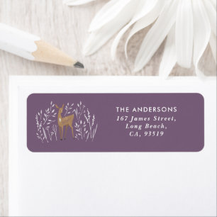 First Christmas purple reindeers delicate rustic
