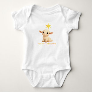 First Christmas Religious Heavens Little Lamb with Baby Bodysuit