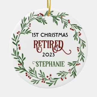First Christmas Retired Ceramic Ornament