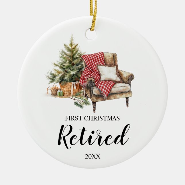 First Christmas Retired Gift Ceramic Ornament (Front)