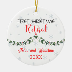 First Christmas Retired Personalized Ceramic Ornament