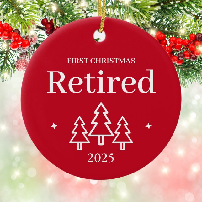 First Christmas Retired Red Round Ceramic Ornament (First Christmas Retired Red Ceramic Ornament
)