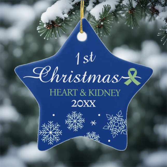 First Christmas Snowflake Transplant Keepsake Ceramic Ornament (Creator Uploaded)