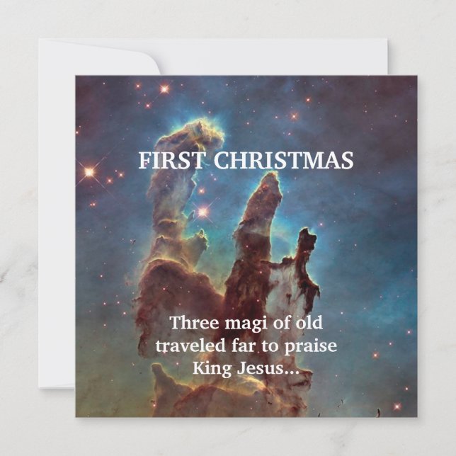 First Christmas Three Magi of Old Travelled Far Card (Front)