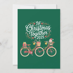 First Christmas Together 2025 Romantic Couple  Magnetic Invitation