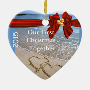 First Christmas TOGETHER BEACH 2015 ORNAMENT bling