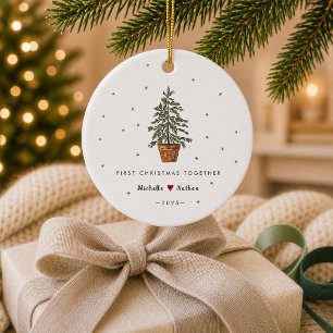 FIRST CHRISTMAS TOGETHER CERAMIC ORNAMENT