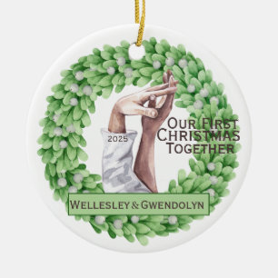 First Christmas Together Eucalyptus Ornament
