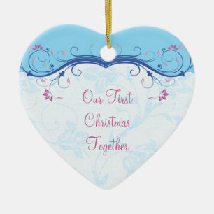 First Christmas Together Heart Wedding Ornament
