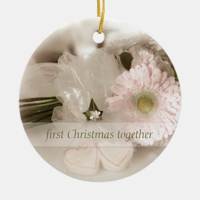 First Christmas together - Wedding Ceramic Ornament (Front)