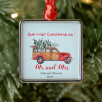 First Christmas Vintage Truck - Red Script
