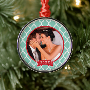 First Christmas Wedding Keepsake Photo Ornament