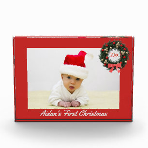 First Christmas with Year Photo Block