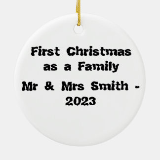 First Chrstmas Beautiful Christmas House Designs Ceramic Ornament