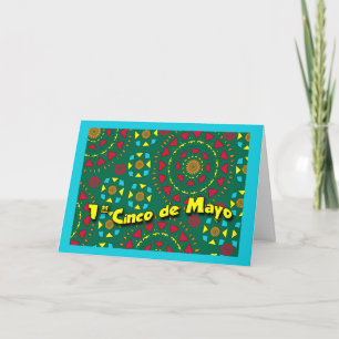 First Cinco de Mayo, Colourful Geometric Patterns Card