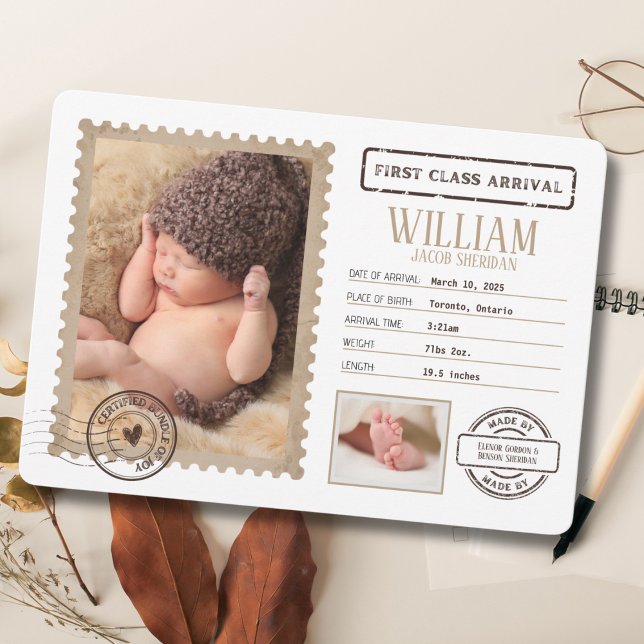 First Class Arrival Baby Announcement (Creator Uploaded)