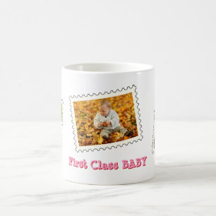 First Class BABY Best Baby Ever 3 custom photo Coffee Mug