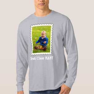First Class Baby Cute Personalized Custom Photo T-Shirt