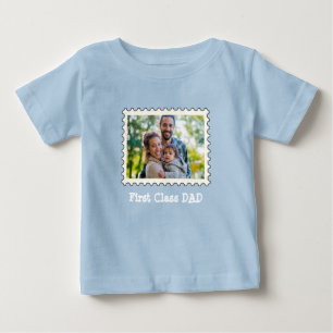 FIRST CLASS DAD Best Dad custom horizontal photo Baby T-Shirt