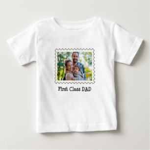 FIRST CLASS DAD Best Dad custom horizontal photo Baby T-Shirt