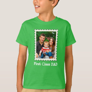 First Class Dad Best Dad Ever custom family photo T-Shirt