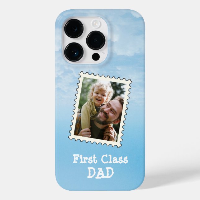 First Class DAD Best Dad Ever modern custom photo Case-Mate iPhone Case (Back)