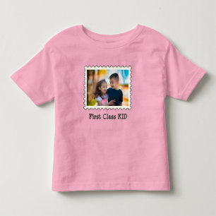FIRST CLASS KID Best Kid custom horizontal photo Toddler T-shirt