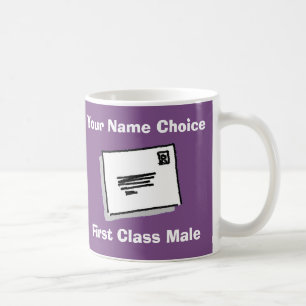 First Class Male with Personalised Name Coffee Mug