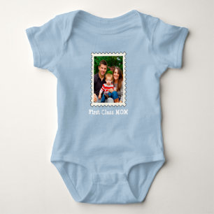 FIRST CLASS MOM Best Mom Ever custom mother photo  Baby Bodysuit