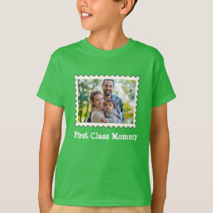 First Class Mommy Best Mom custom horizontal photo T-Shirt