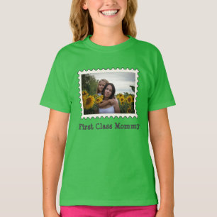 First Class Mommy Best Mom custom horizontal photo T-Shirt