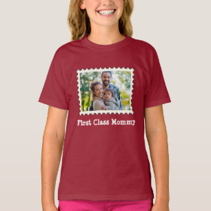 First Class Mommy Best Mom custom horizontal photo T-Shirt