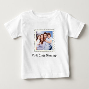 First Class Mommy Best Mom custom square photo Baby T-Shirt