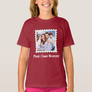 First Class Mommy Best Mom custom square photo T-Shirt