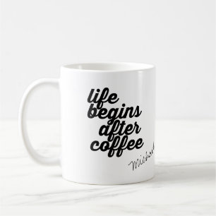 first coffee, personalized coffee mug