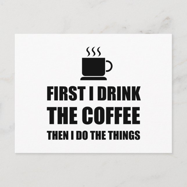 First Coffee Then Do Stuff Postcard (Front)