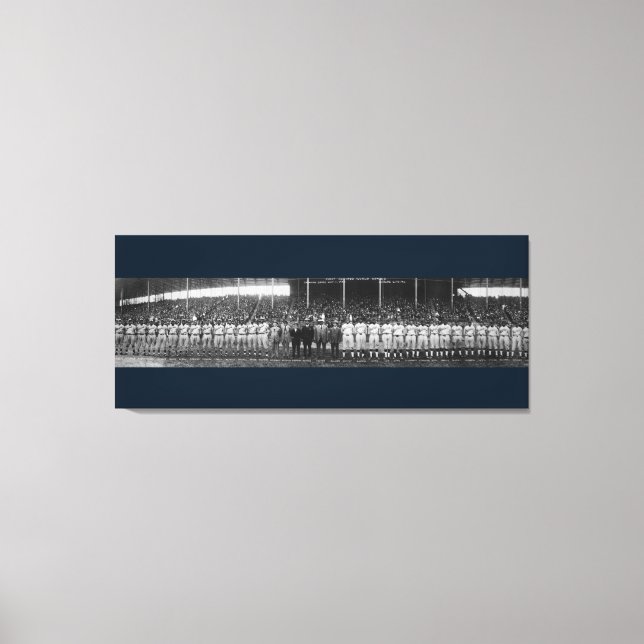 First Coloured World Series Teams, Game 1, 1924 Canvas Print (Front)