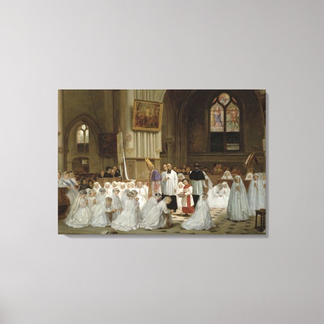 First Communion, 1867 Canvas Print (Front)